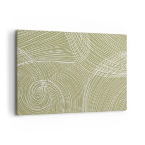 Quadro em tela - Abstração intrincada em branco - 120x80 cm
