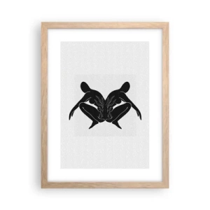 Pôster com moldura de carvalho claro - Uma alma comum - 30x40 cm