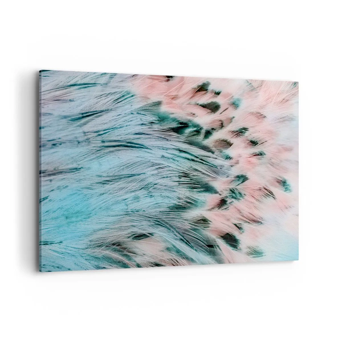 Quadro em tela - Penugem safira-rosa - 120x80 cm