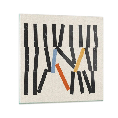 Quadro em vidro - Dominó – composição - 30x30 cm