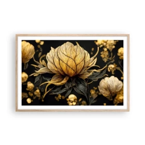 Pôster com moldura de carvalho claro - Fragilidade sutil - 91x61 cm