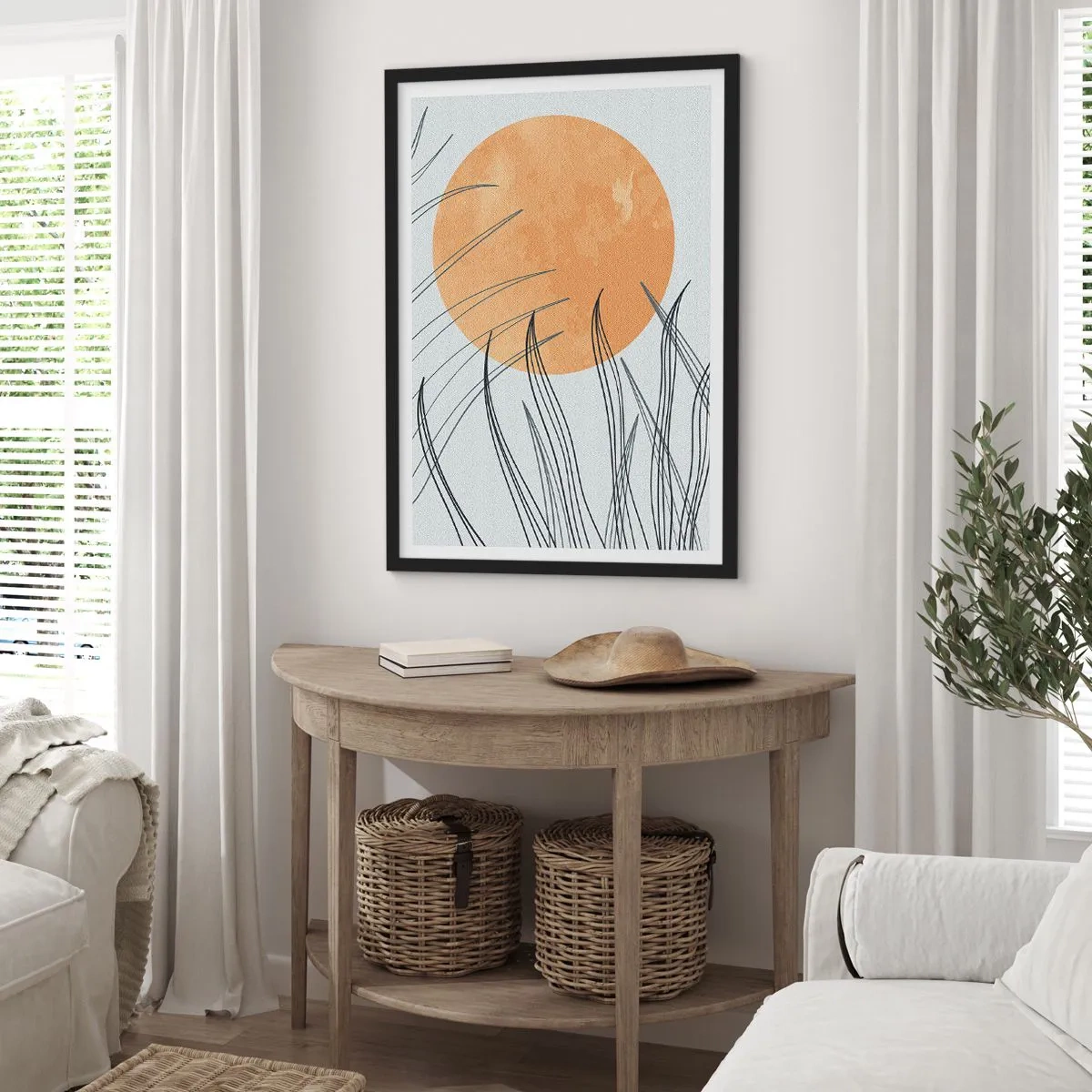 Pôster com moldura preta - Sempre em direção ao sol - 30x40 cm