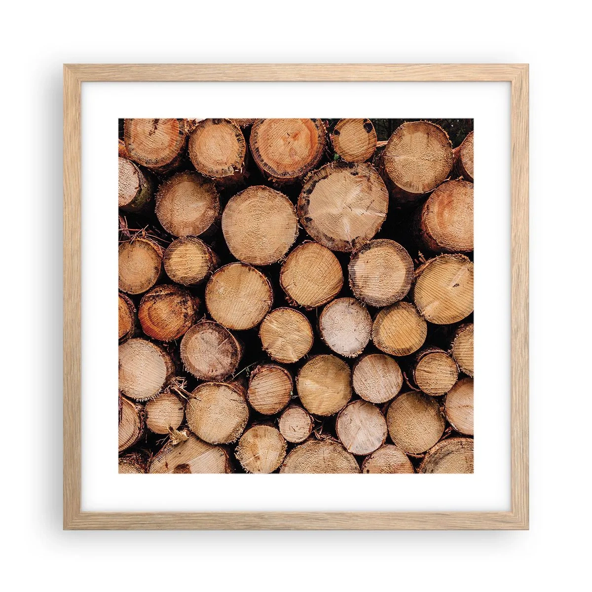 Pôster com moldura de carvalho claro - Um novo começo - 40x40 cm