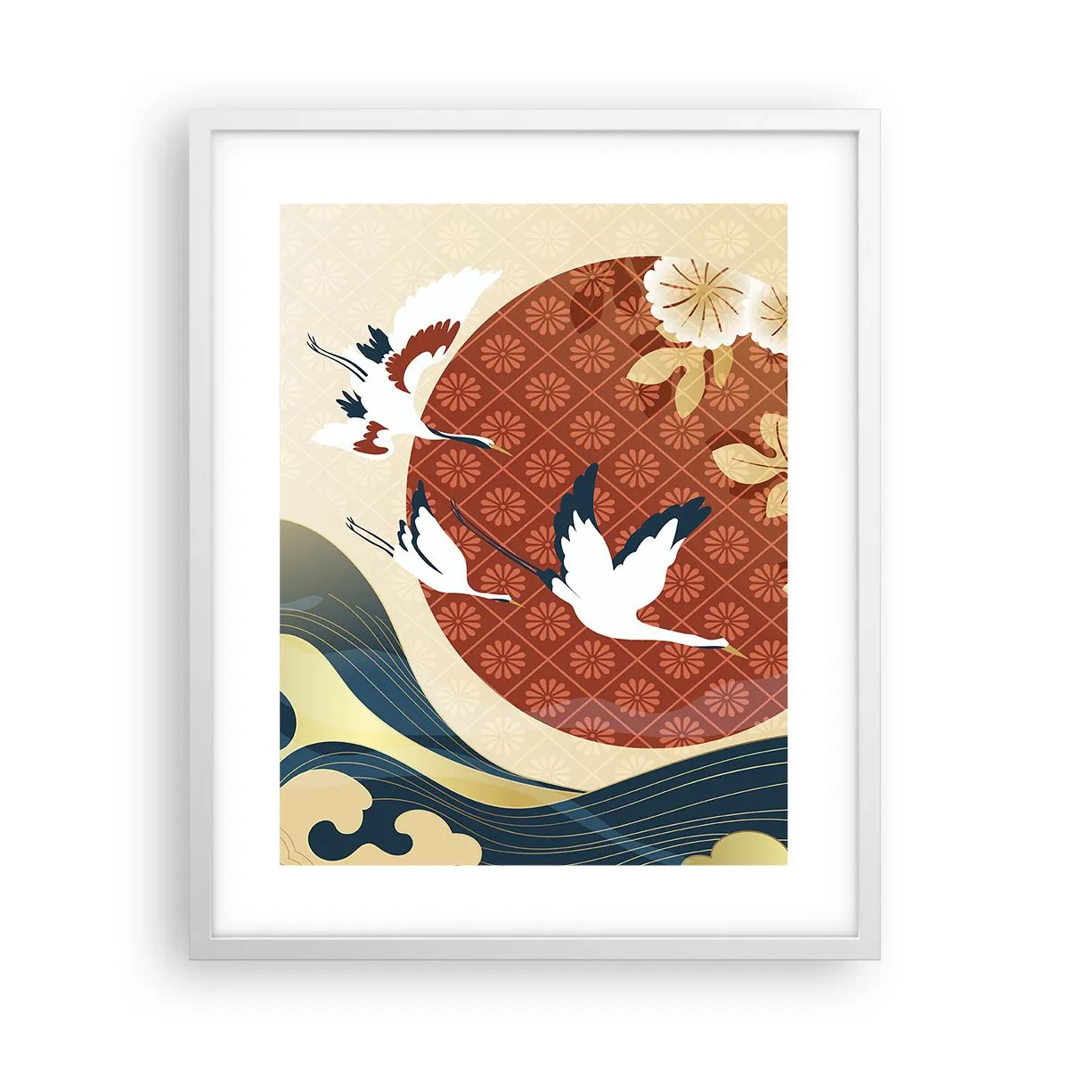 Pôster em moldura branca - Conto de fadas japonês - 40x50 cm