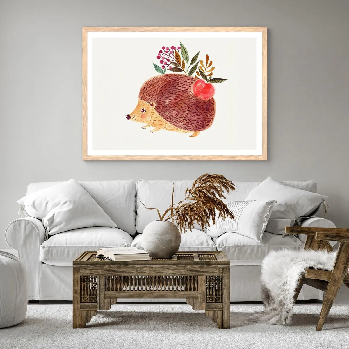 Pôster com moldura de carvalho claro - Já gostas de mim - 91x61 cm