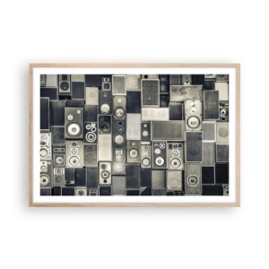 Pôster com moldura de carvalho claro - Está tudo bem - 91x61 cm