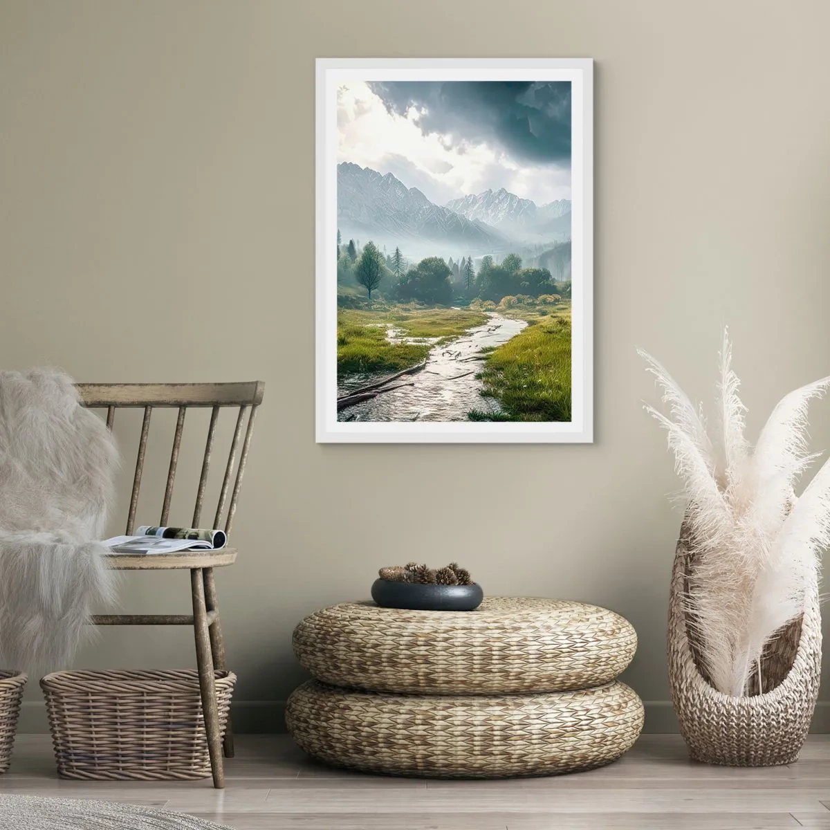 Pôster em moldura branca - Ida e volta - 50x70 cm