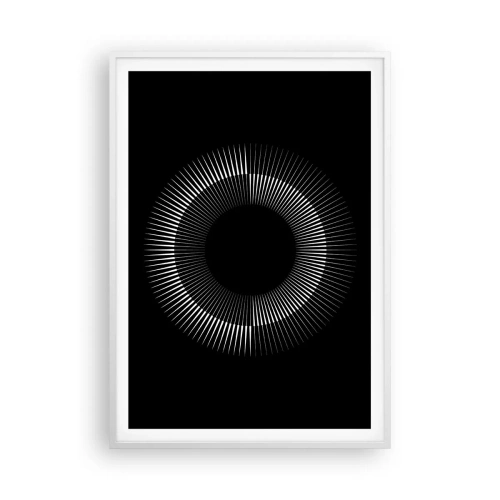Pôster em moldura branca - Sol preto - 70x100 cm