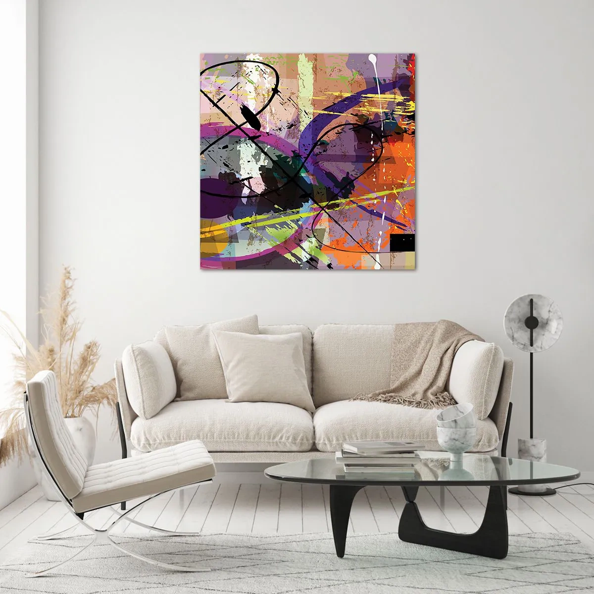 Quadro em vidro - Pode ir direto ou ao redor - 70x70 cm