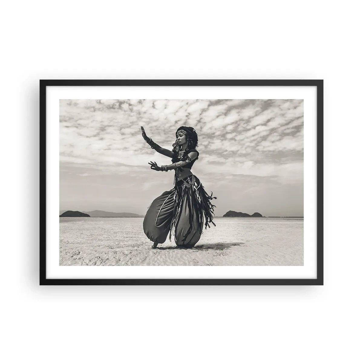 Pôster com moldura preta - Dança das Ilhas do Sul - 70x50 cm