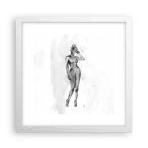 Pôster em moldura branca - Um estudo do ideal da feminilidade - 30x30 cm