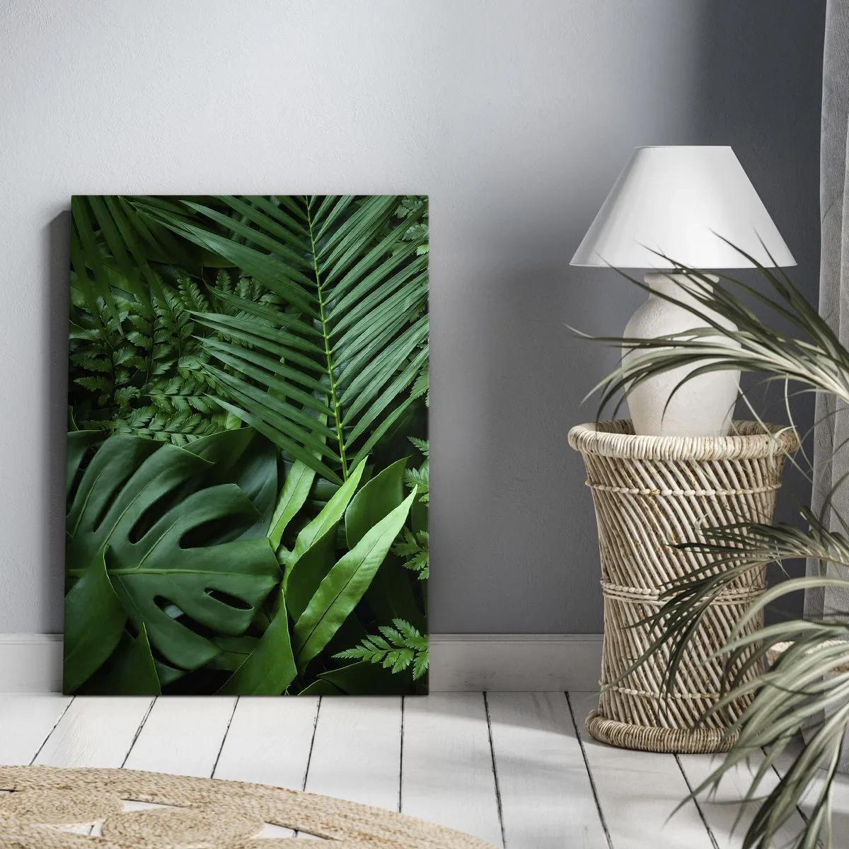 Quadro em tela - Envolto em verde - 45x80 cm