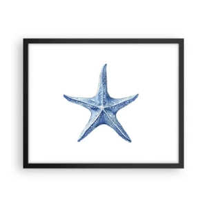 Pôster com moldura preta - Estrela do mar - 50x40 cm