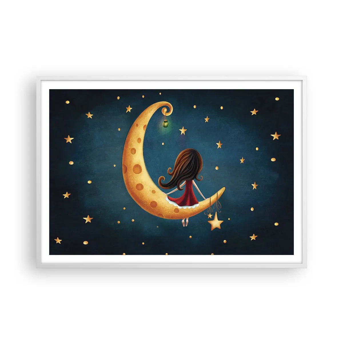 Pôster em moldura branca - Uma vez... - 100x70 cm