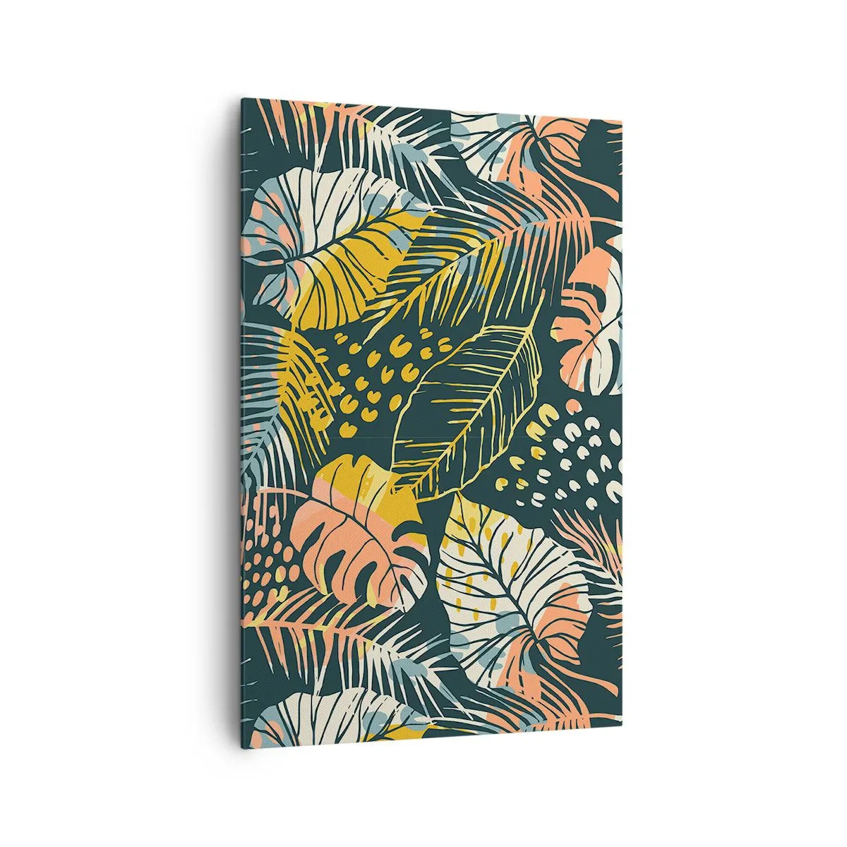 Quadro em tela - Fantasia de folhas - 80x120 cm