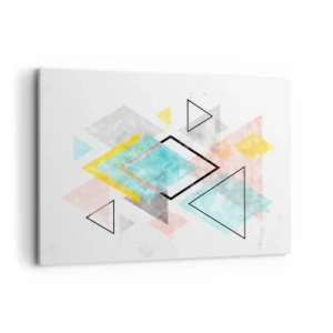 Quadro em tela - Jogo geométrico - 120x80 cm