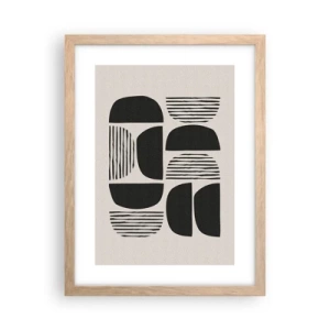 Pôster com moldura de carvalho claro - Ofertas indiferentes - 30x40 cm