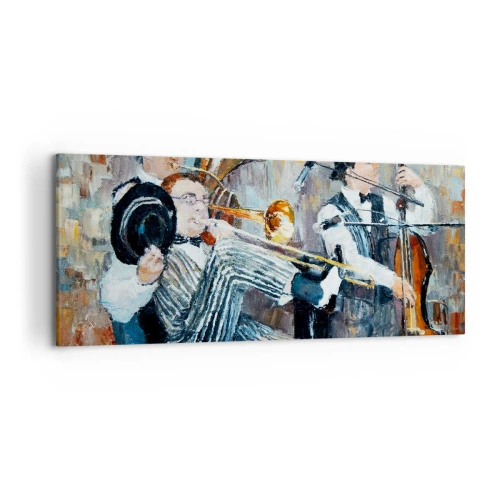 Quadro em tela - Todo aquele jazz - 120x50 cm