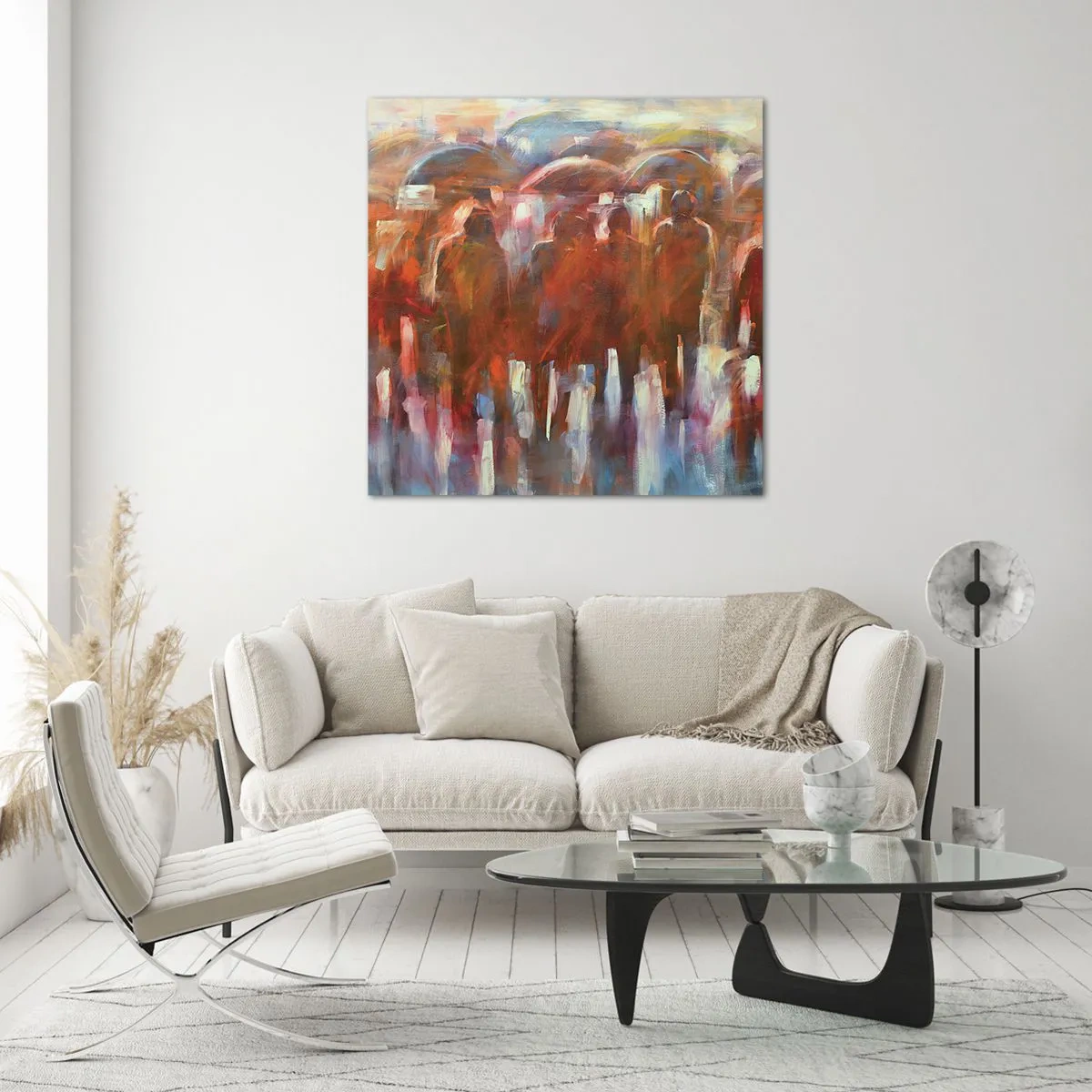 Quadro em vidro - Iguais na chuva e no nevoeiro - 40x40 cm