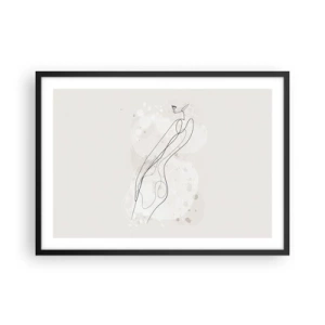 Pôster com moldura preta - Errar o olhar - 70x50 cm