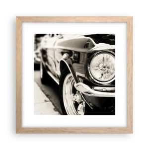 Pôster com moldura de carvalho claro - Brilho permanente - 30x30 cm