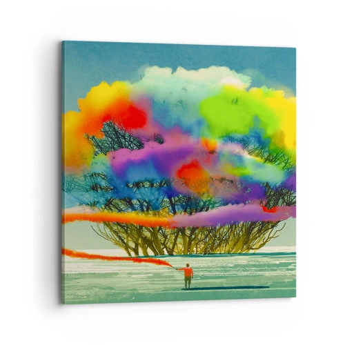 Quadro em tela - Dar vida a este mundo - 70x70 cm