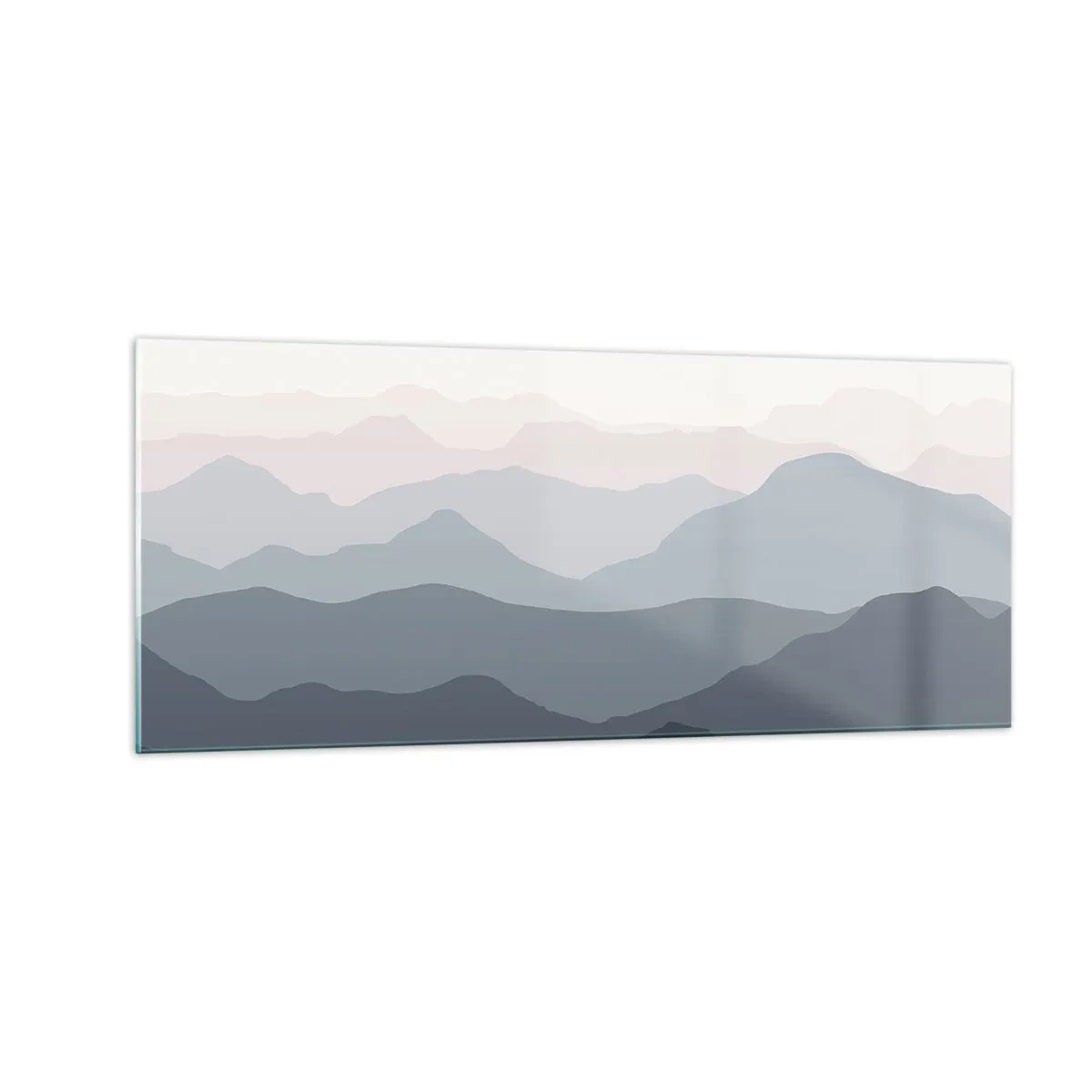 Quadro em vidro - Ondas de montanha - 100x40 cm