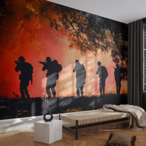 Papel de Parede Standard Eco - ...Todos por um. - Soldado, Arma, Rifle - 400x280 cm