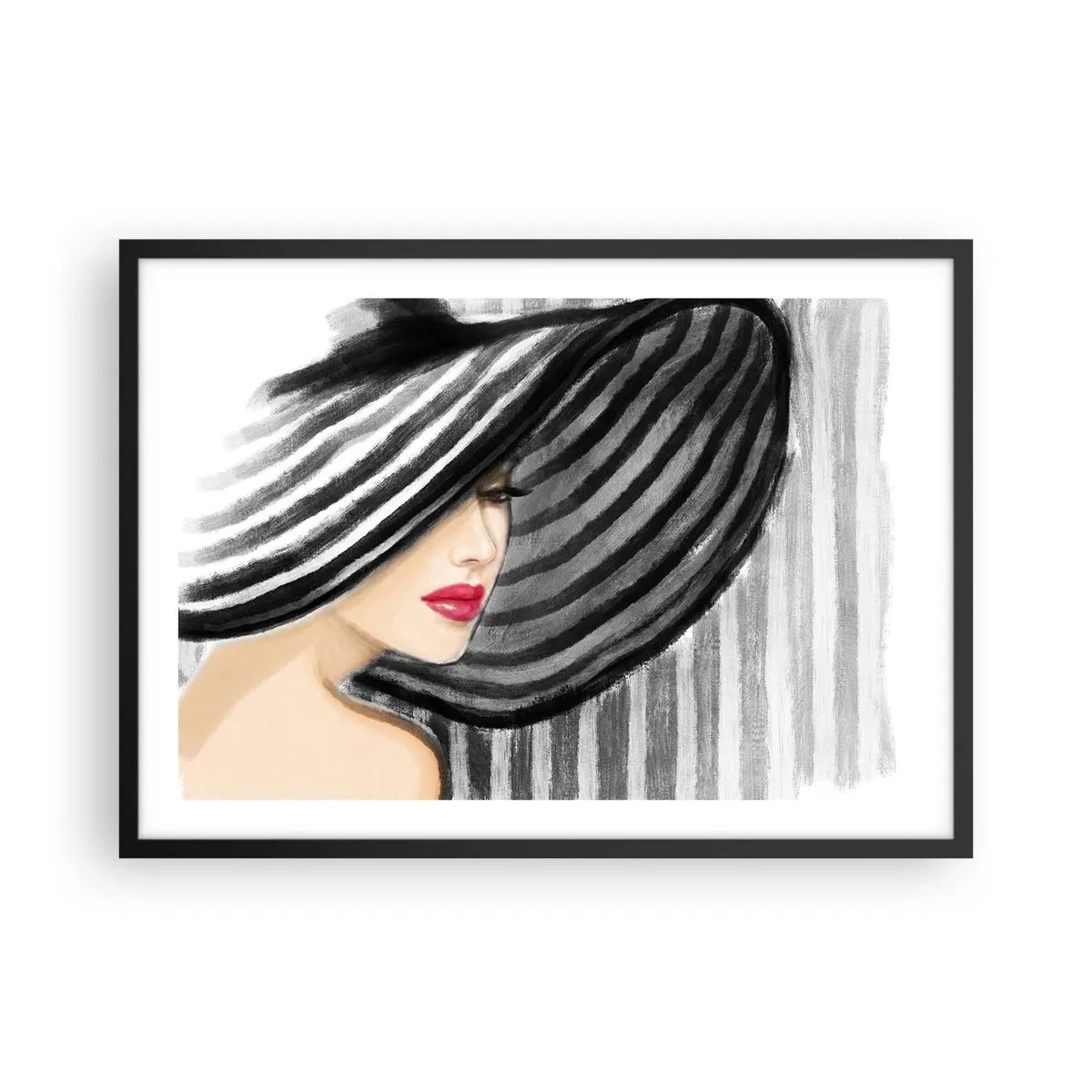 Pôster com moldura preta - Onde encontrar-te? - 70x50 cm