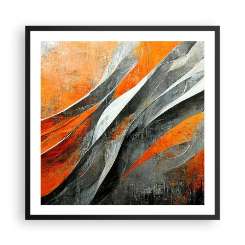 Pôster com moldura preta - Calor e frio - 60x60 cm