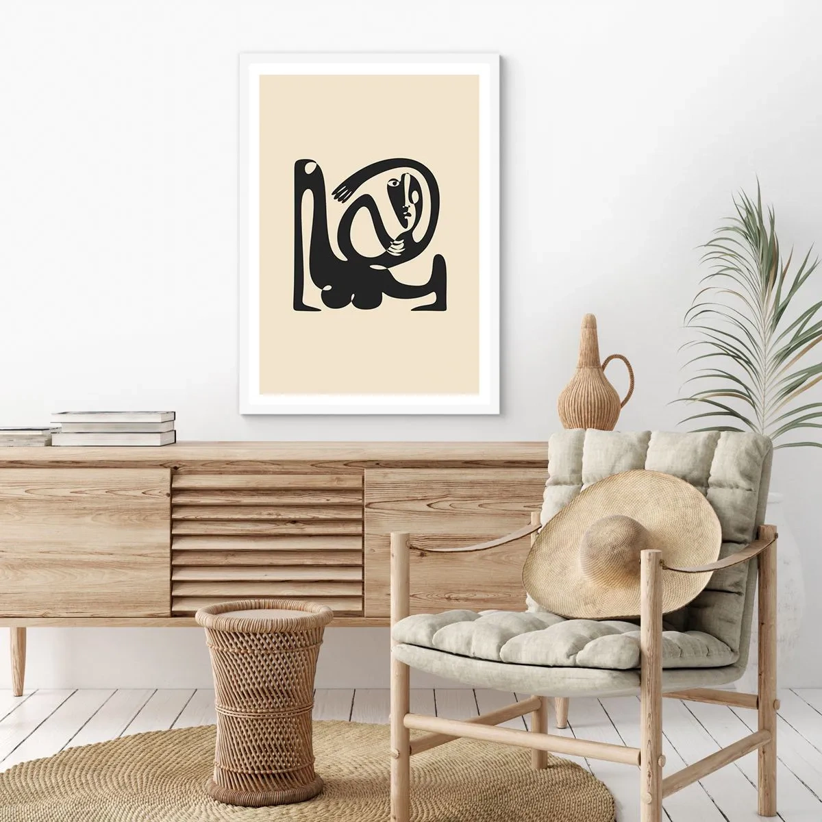 Pôster em moldura branca - Quase Picasso - 70x100 cm