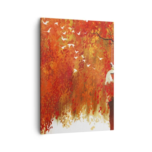 Quadro em tela - Será que vai voar com eles? - 50x70 cm