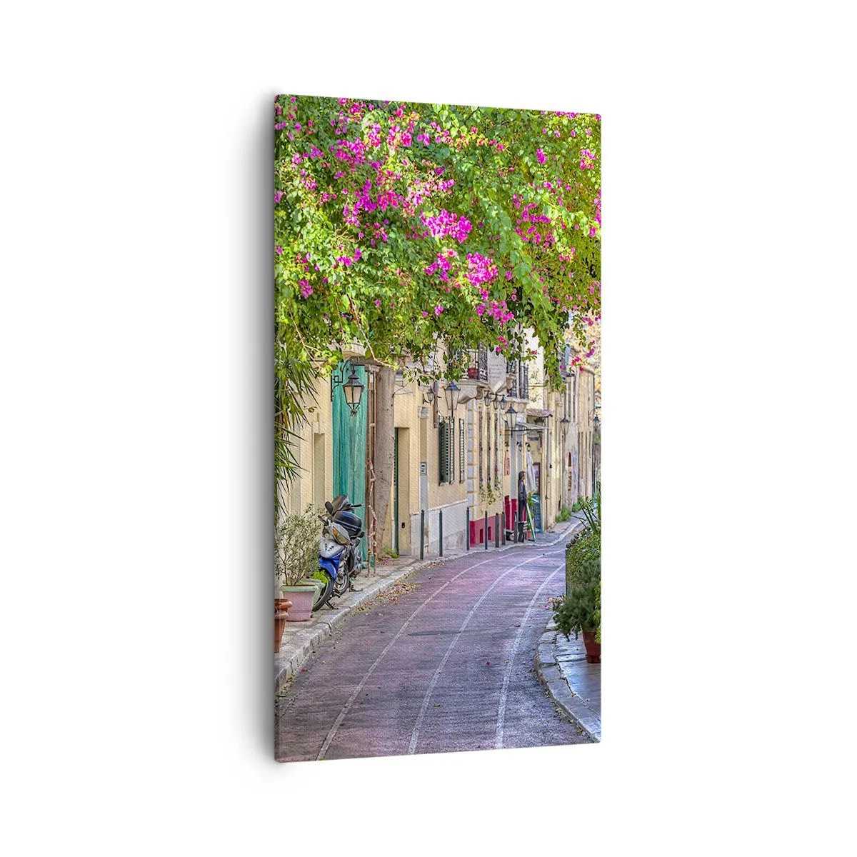 Quadro em tela - Beco florido - 55x100 cm