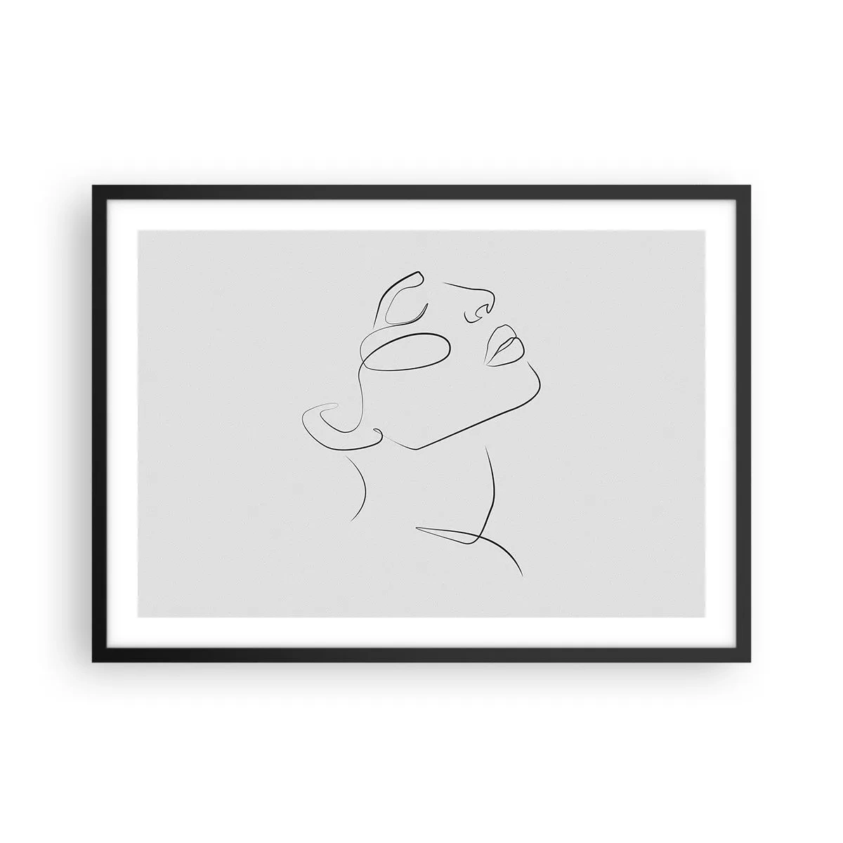 Pôster com moldura preta - Os meandros dos sonhos - 70x50 cm