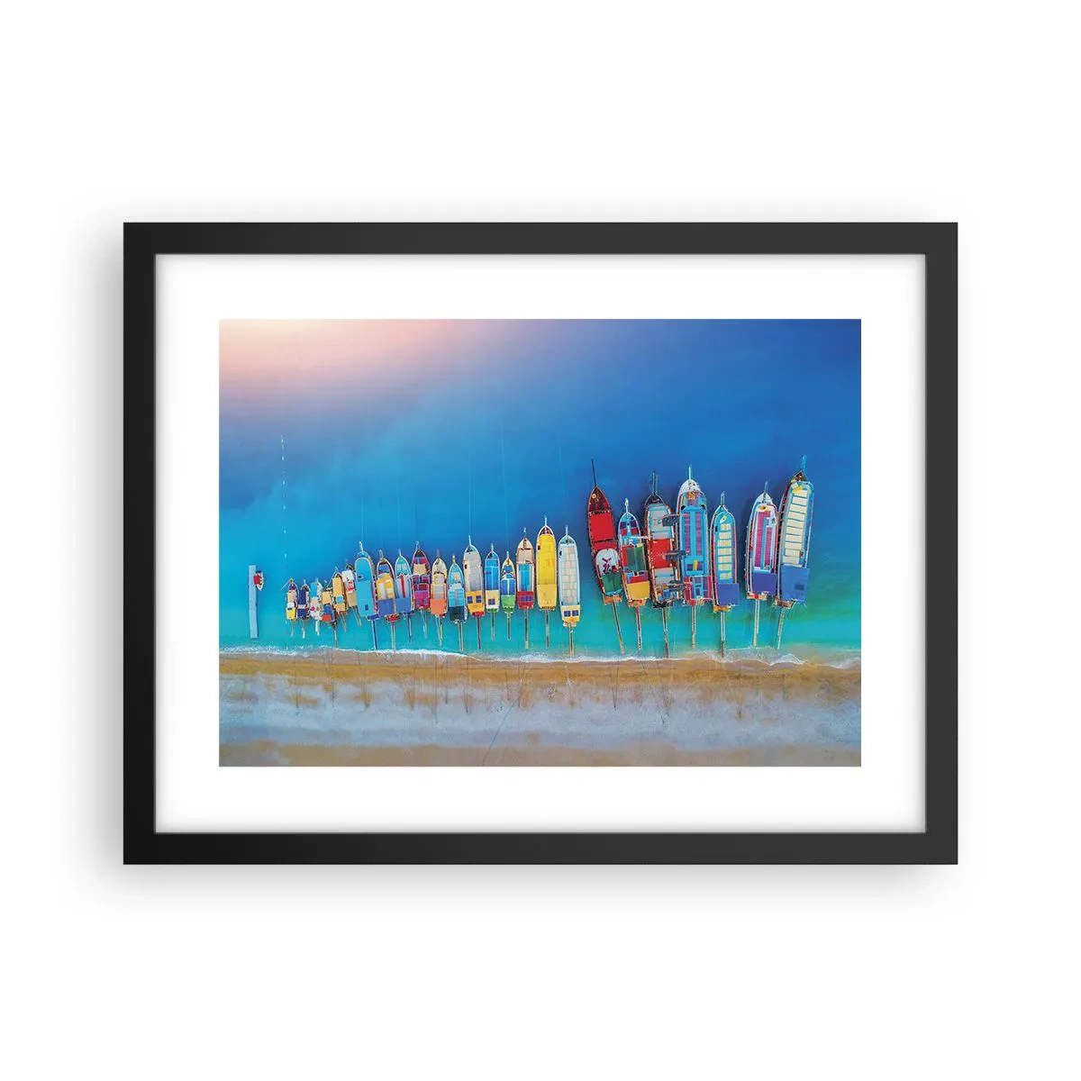 Pôster com moldura preta - Vista panorâmica - 40x30 cm