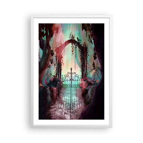 Pôster em moldura branca - Jardim secreto - 50x70 cm