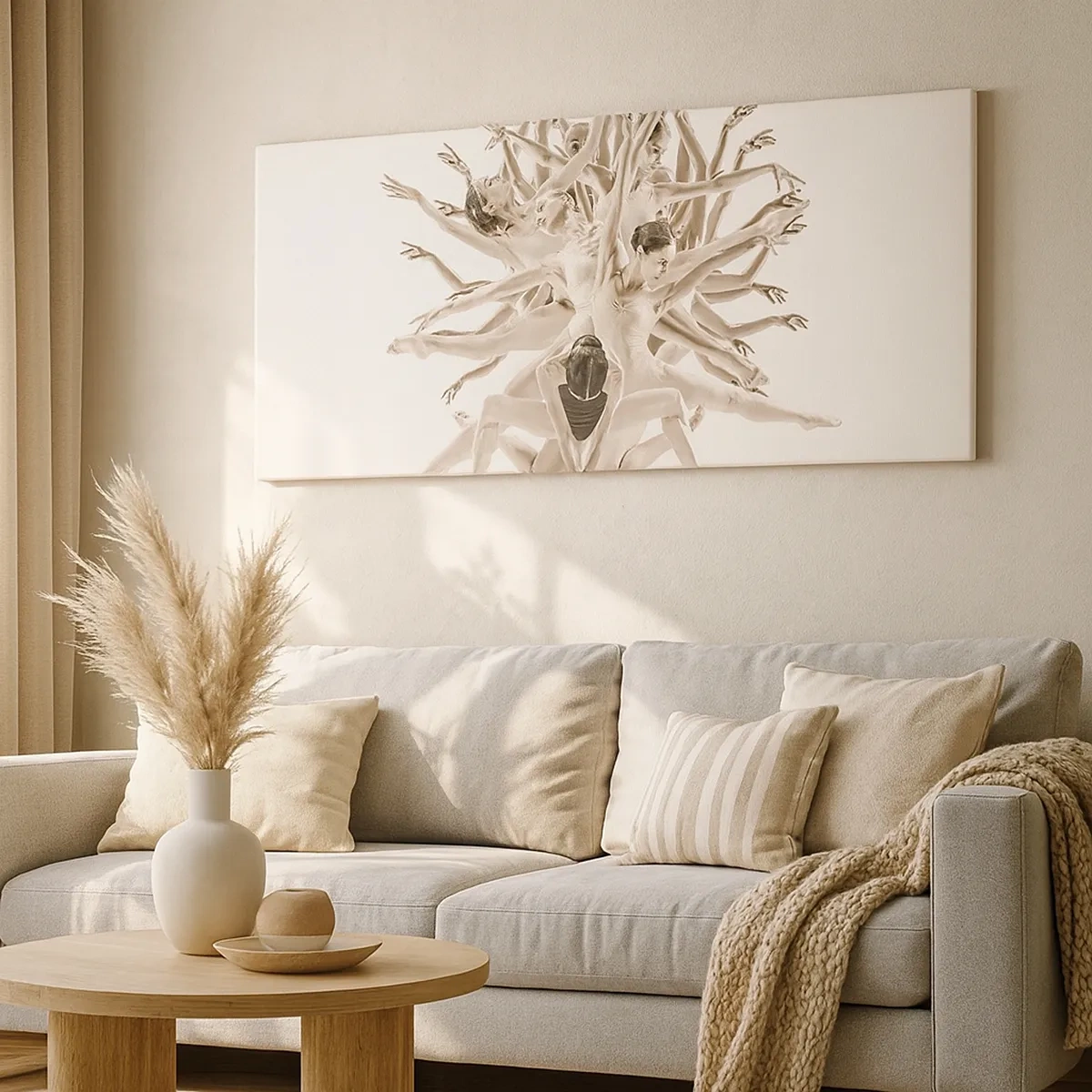 Quadro em tela - Florescendo na dança - 30x30 cm