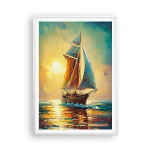 Pôster em moldura branca - A todo vapor - 70x100 cm