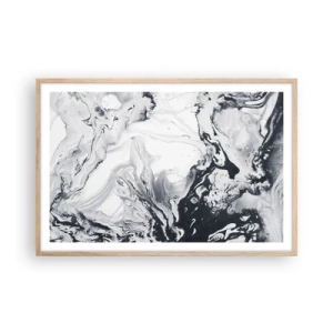 Pôster com moldura de carvalho claro - O Interior da Terra - 91x61 cm