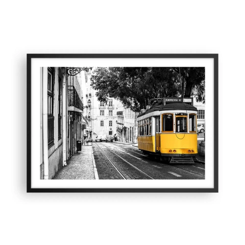 Pôster com moldura preta - E o fado ao fundo - 70x50 cm