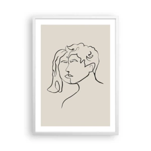 Pôster em moldura branca - E fornou-se a união - 50x70 cm