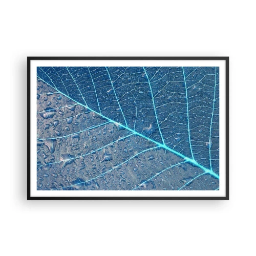 Pôster com moldura preta - A vida em azul - 100x70 cm