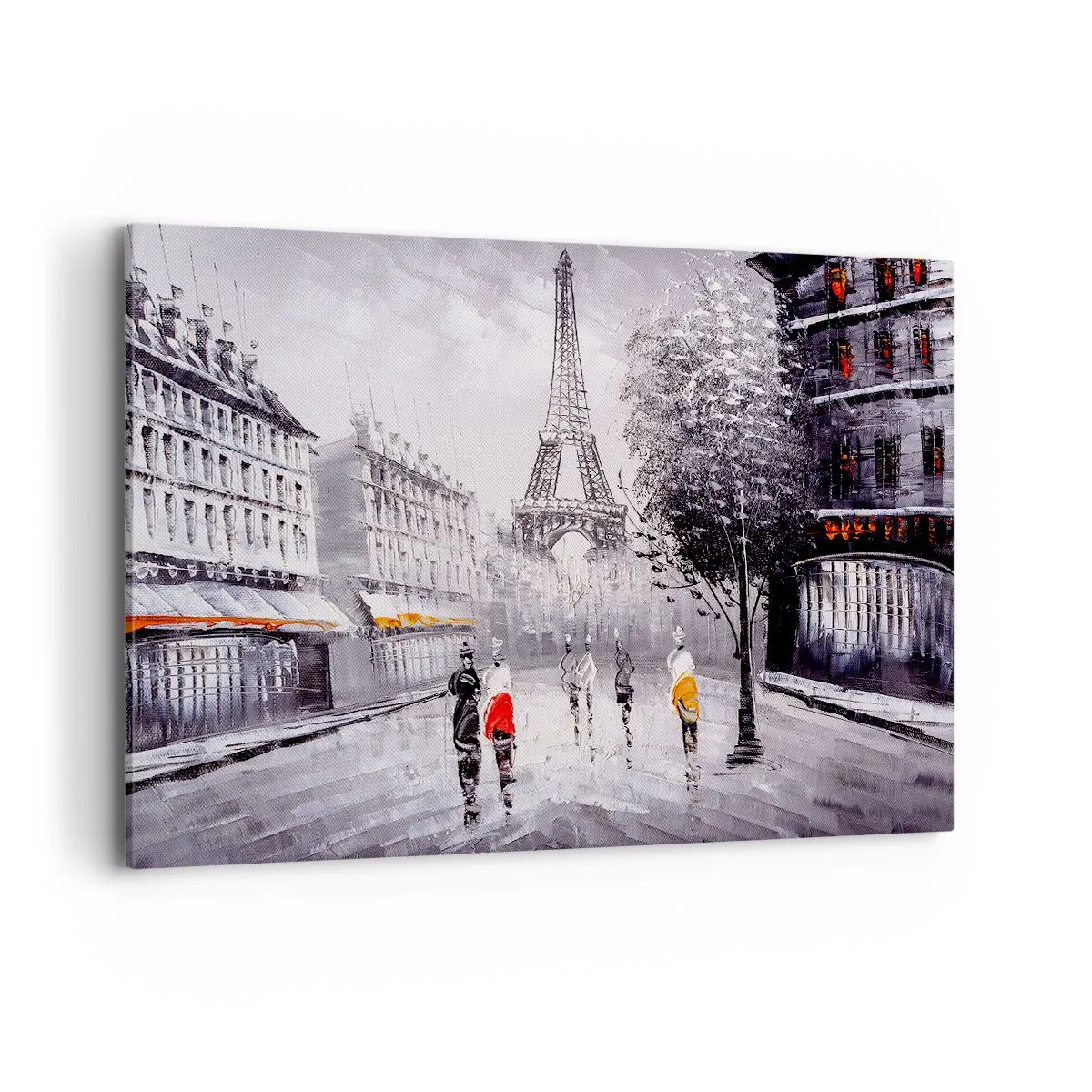 Quadro em tela - Passeio em Paris - 120x80 cm