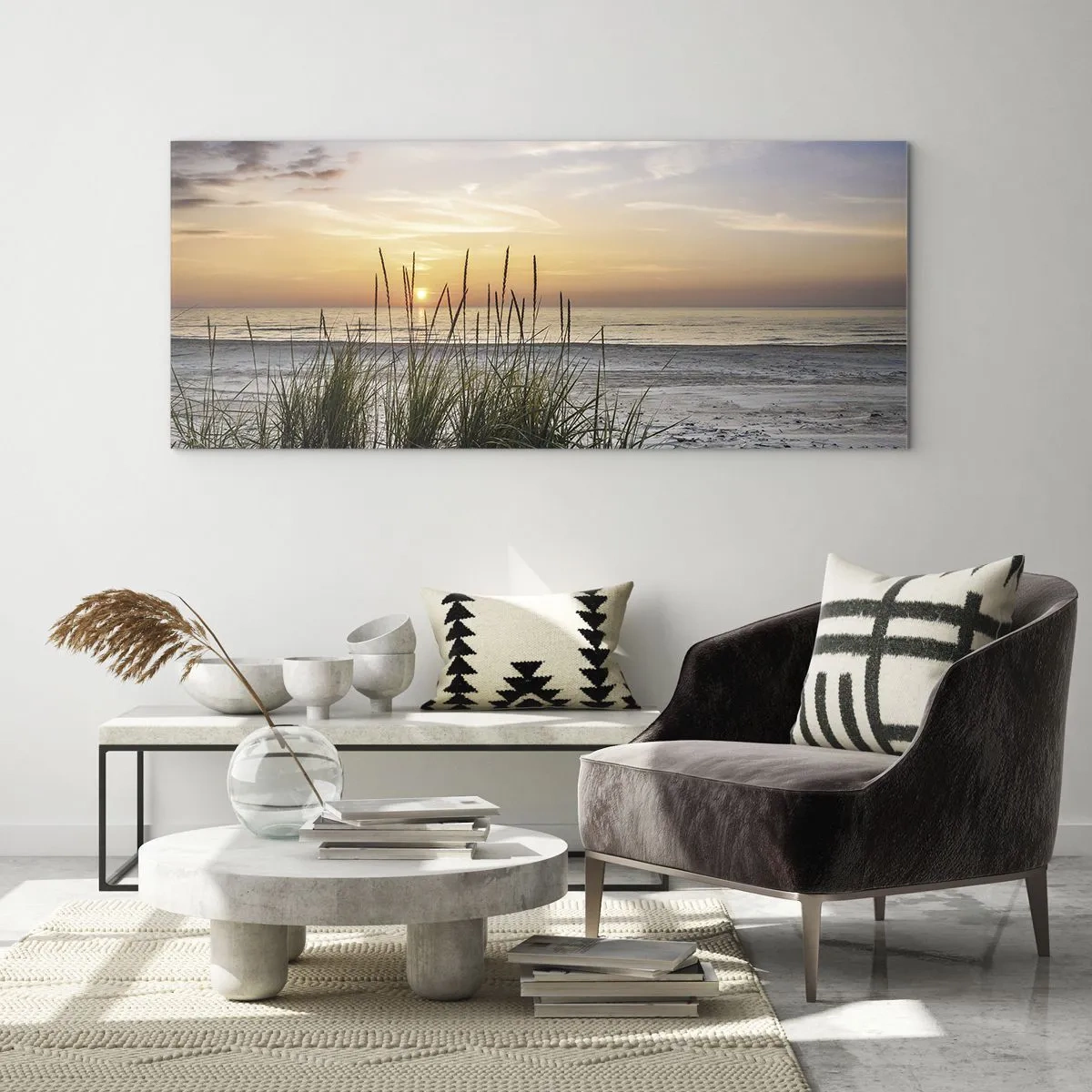 Quadro em vidro - Olhe, pense, sinta - 120x50 cm