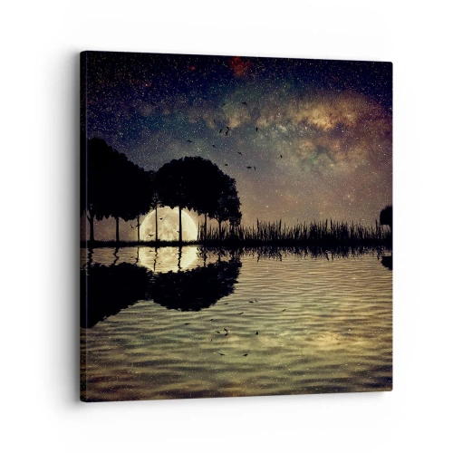 Quadro em tela - Uma noite no Fim do Mundo - 30x30 cm