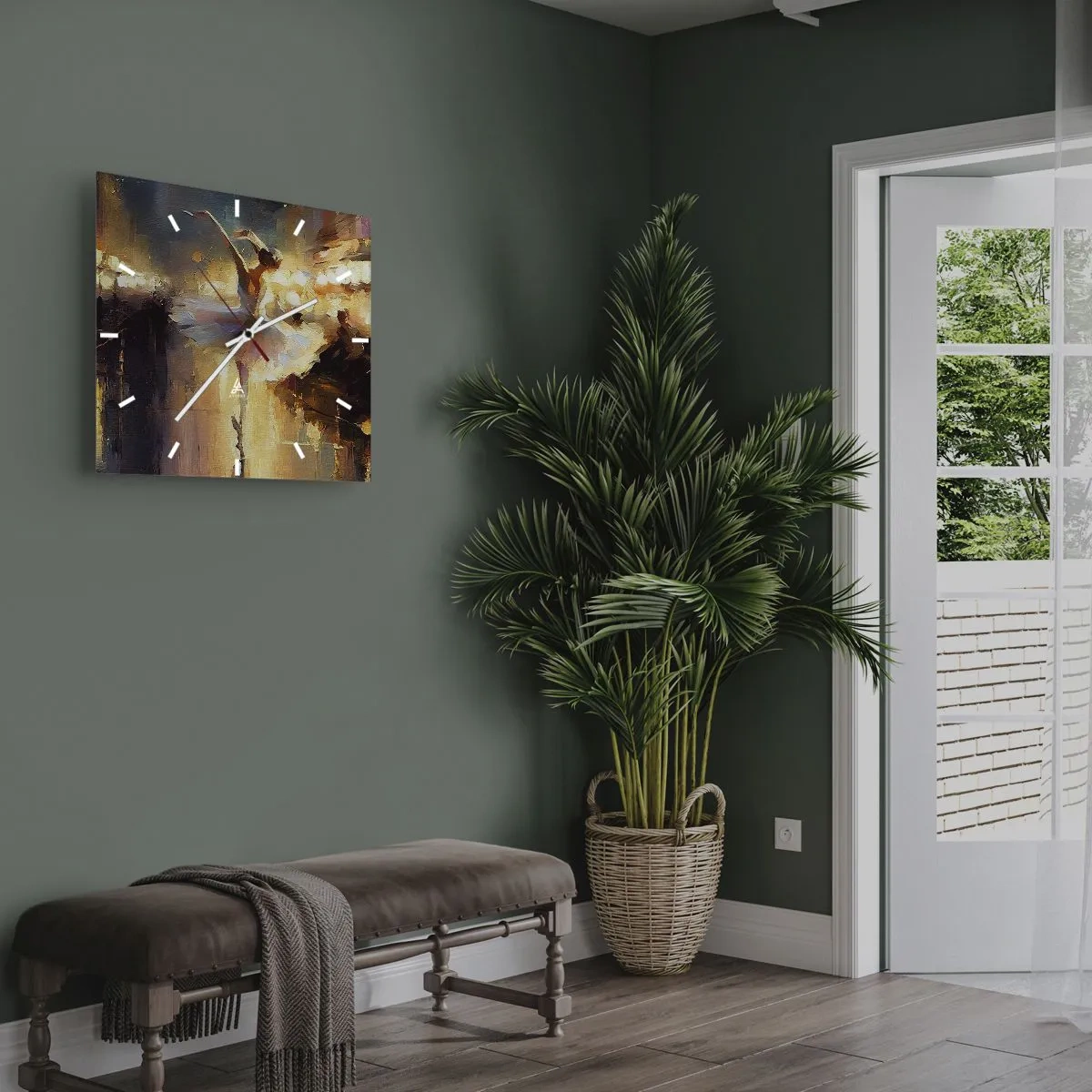 Relógio de parede - Relógio em vidro - Milagre na rua - 30x30 cm