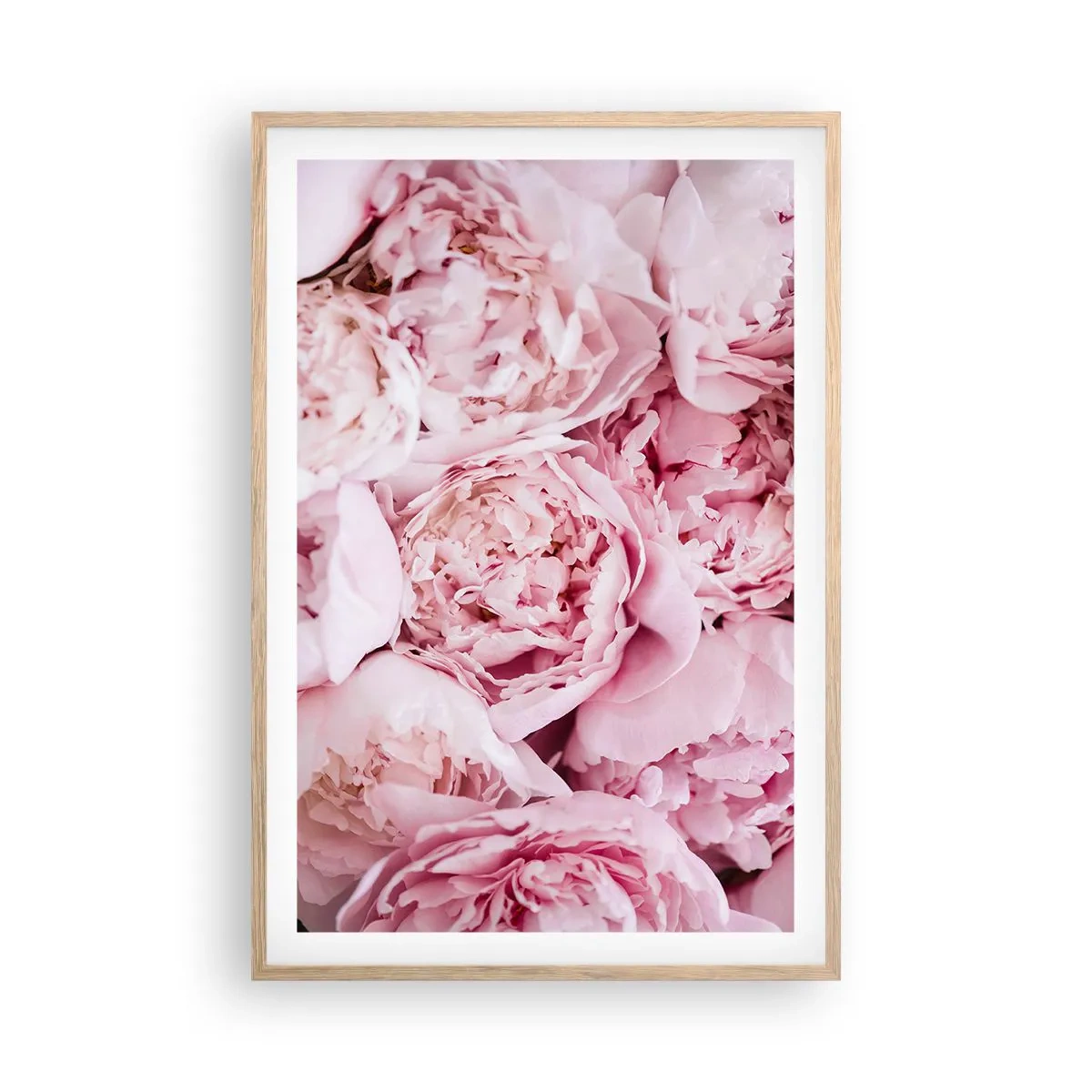 Pôster com moldura de carvalho claro - Aconchego e perfume - 61x91 cm