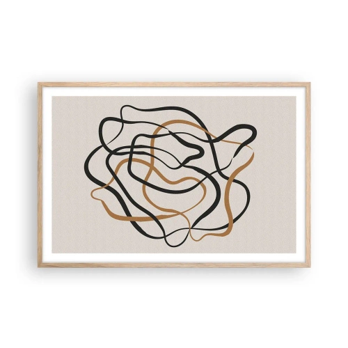 Pôster com moldura de carvalho claro - Tudo deu errado - 91x61 cm