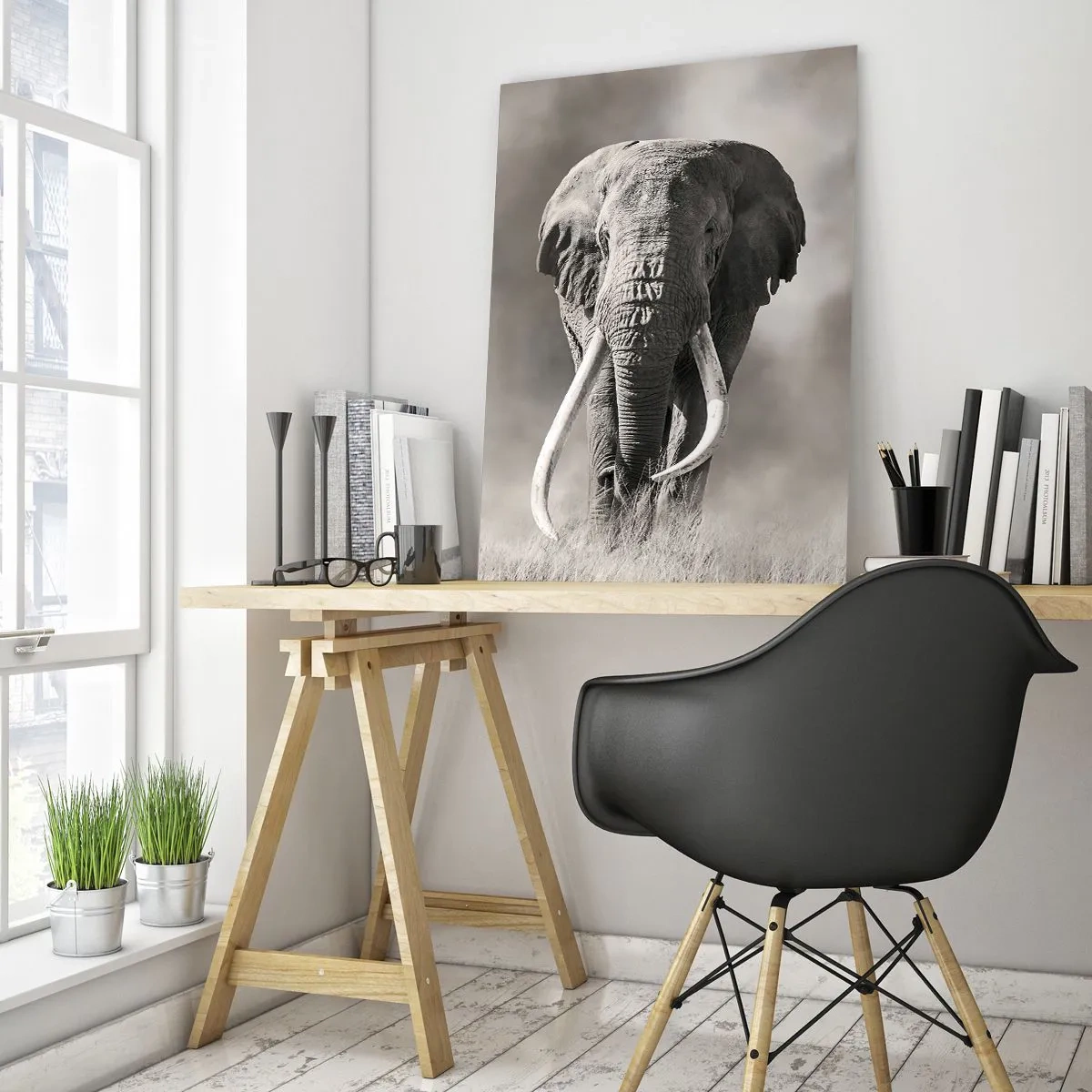 Quadro em vidro - Patriarca africano - 70x100 cm