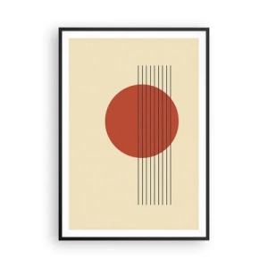 Pôster com moldura preta - Em círculo e mais além - 70x100 cm